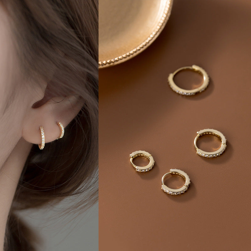 Maya Minimalist Round Zirconia Huggies
