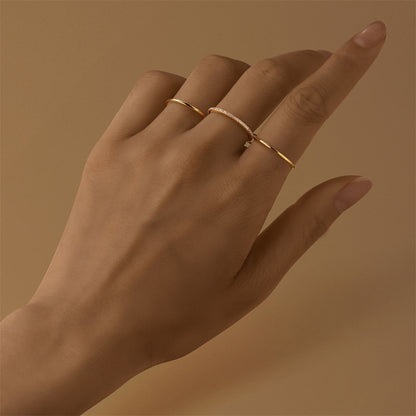Aurelia Interlocking Triple Layer Rolling Ring ( Size 7 )