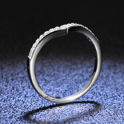 Eden Pave Chevron Wishbone Ring (Size 7 )