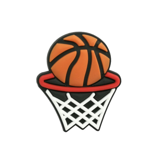 Basketball In A Hoop Charm