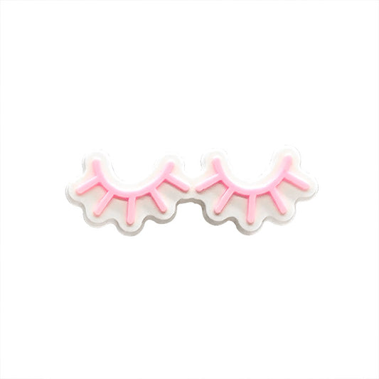Pink Eyelashes Charm