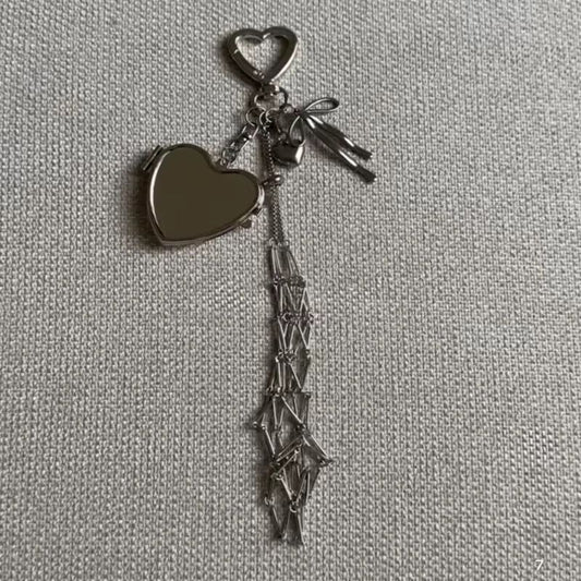 Lipstick Holder And Heart Keychain