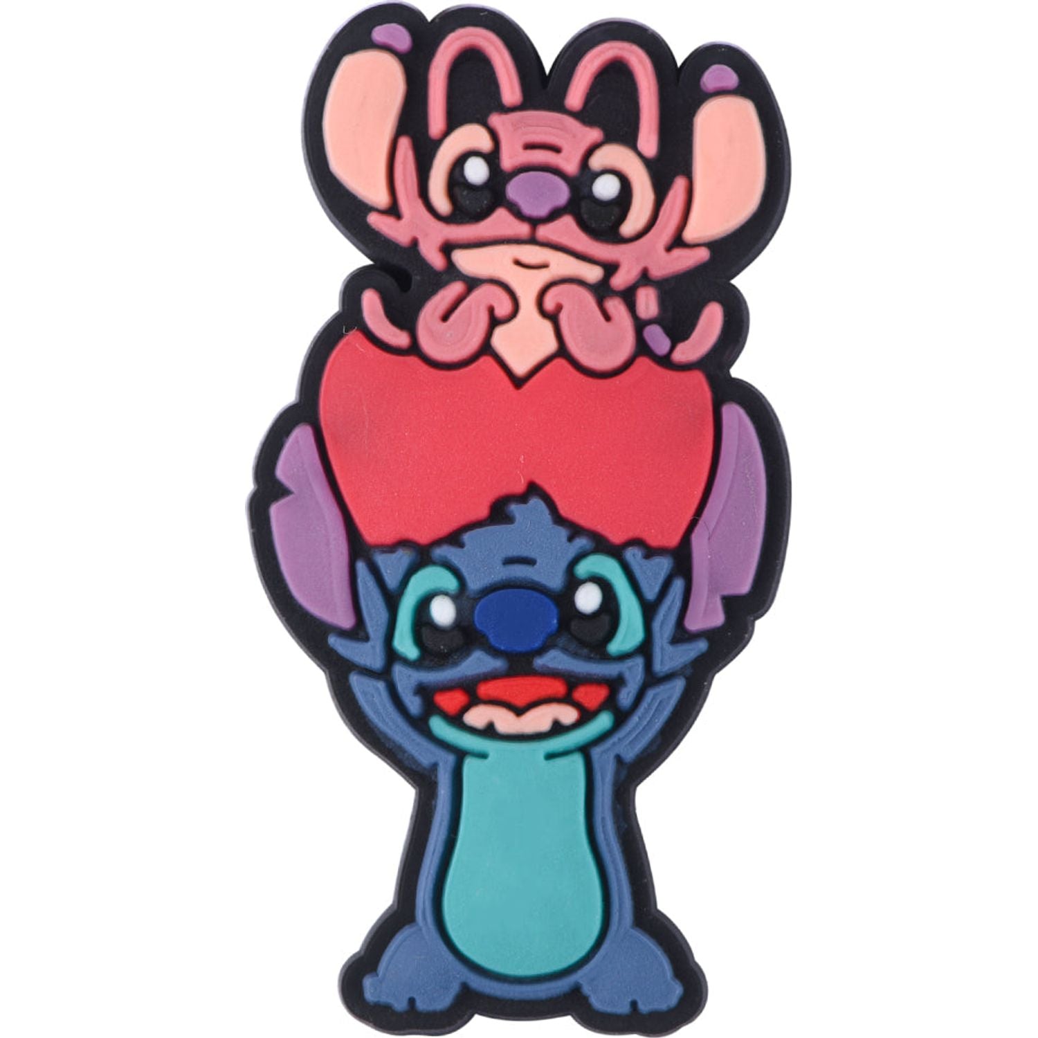 Angel And Stitch With A Big Heart Charm
