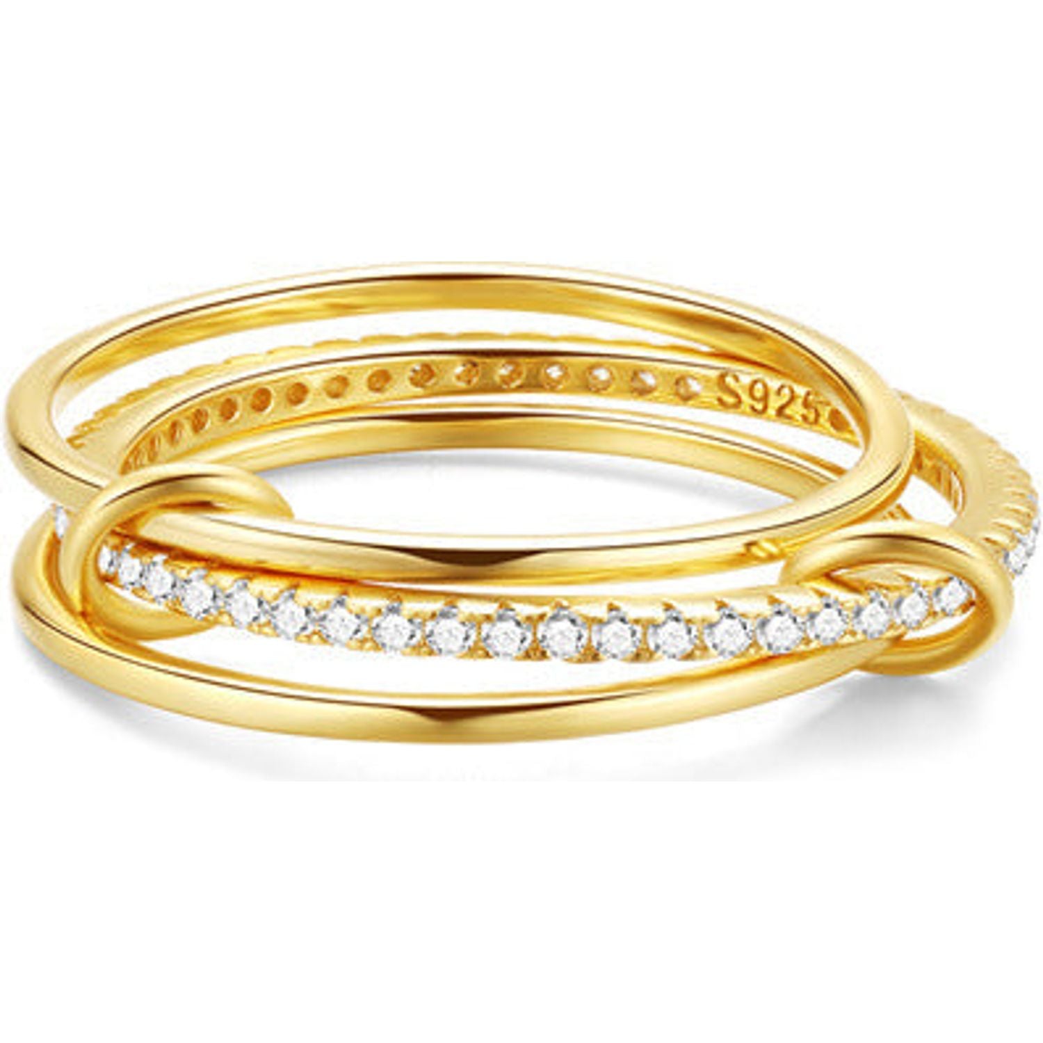 Buy Aurelia Interlocking Triple Layer Rolling Ring ( Size 7 ) Online in UAE
