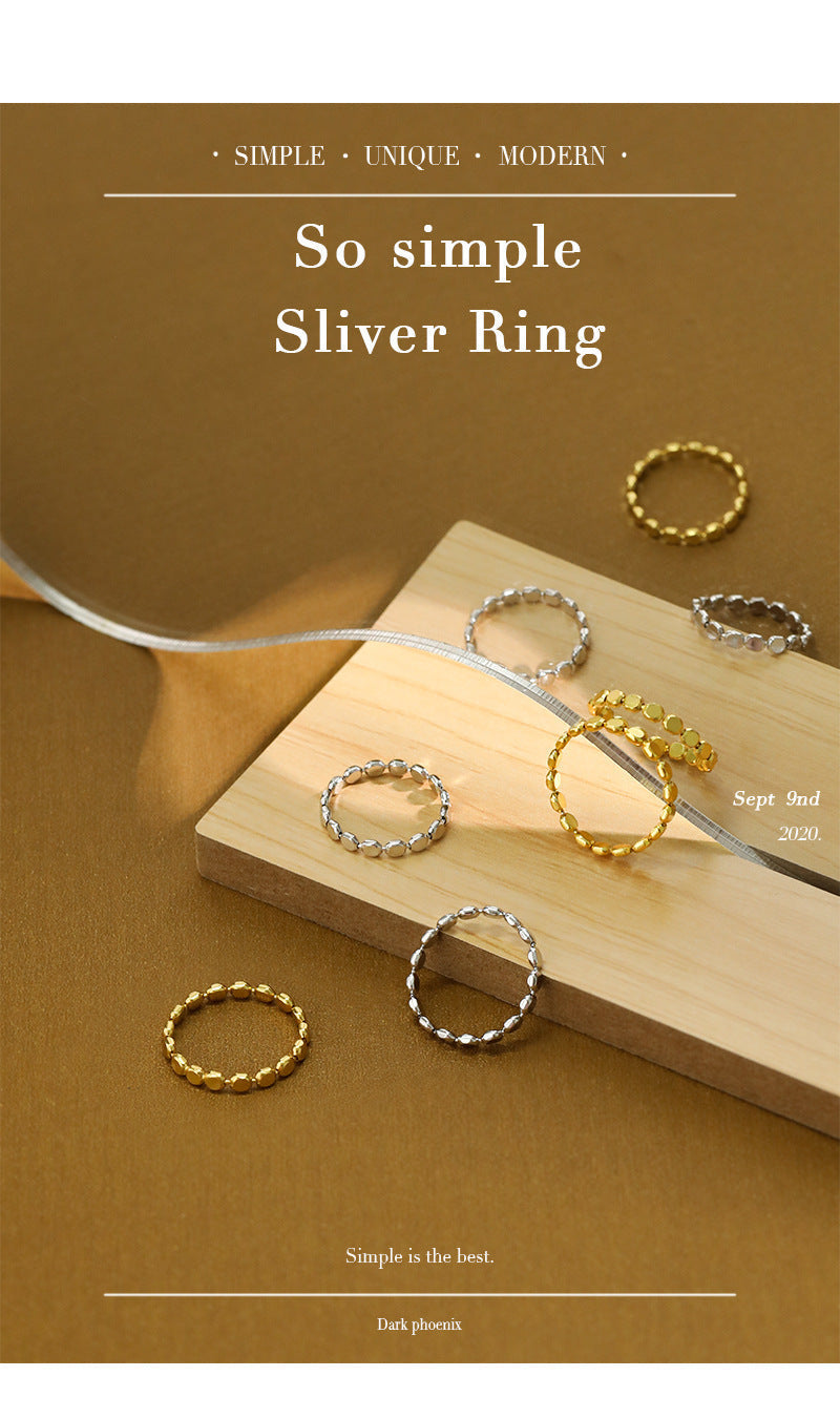 Buy Beaded Dot Eternity Ring - 925 Sterling Silver - Rings at Presentopia - View 10
