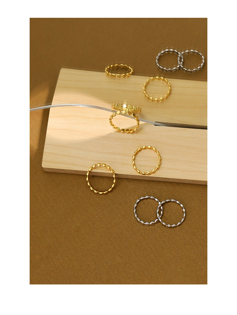 Buy Beaded Dot Eternity Ring - 925 Sterling Silver - Rings at Presentopia - View 11