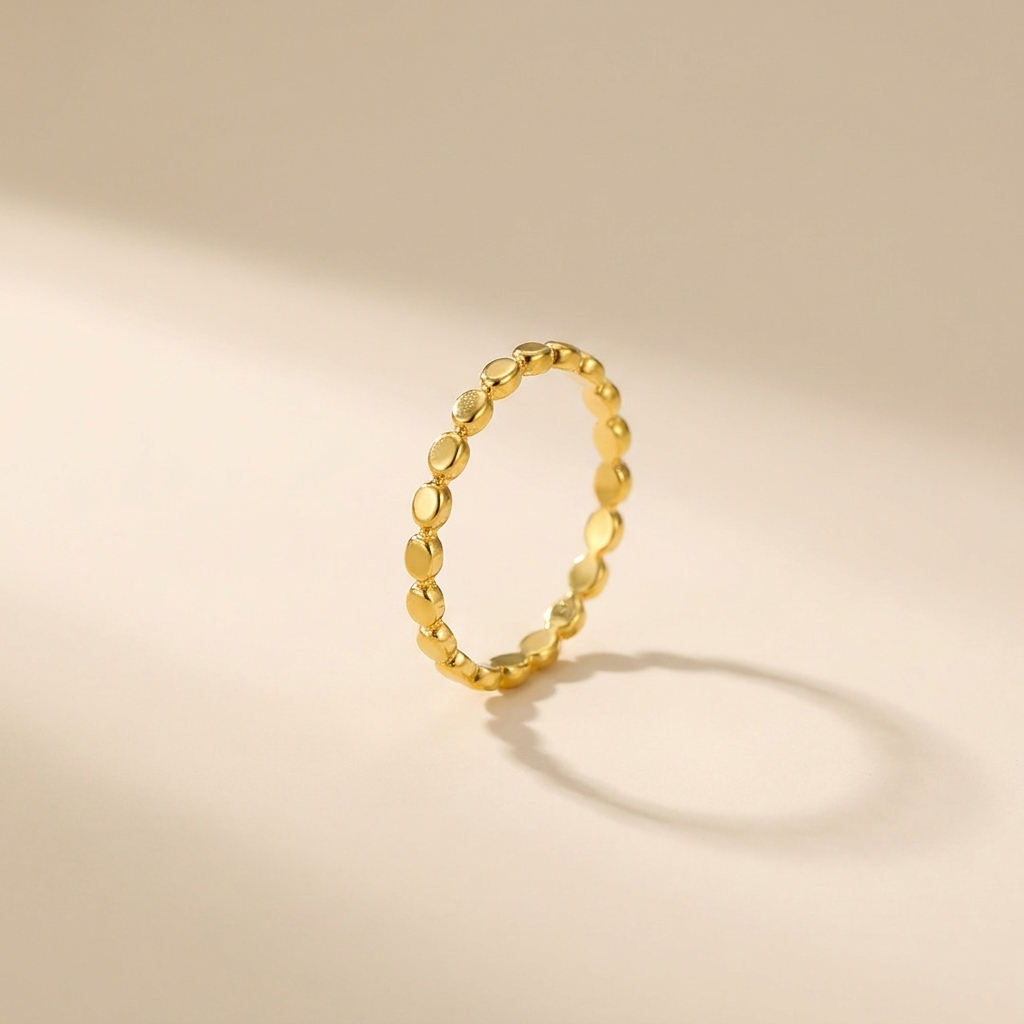 Buy Beaded Dot Eternity Ring - 925 Sterling Silver - Rings at Presentopia - View 3
