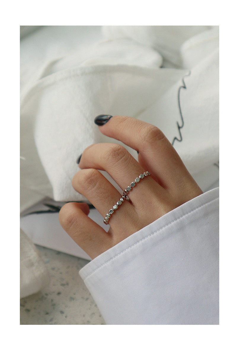 Buy Beaded Dot Eternity Ring - 925 Sterling Silver - Rings at Presentopia - View 6
