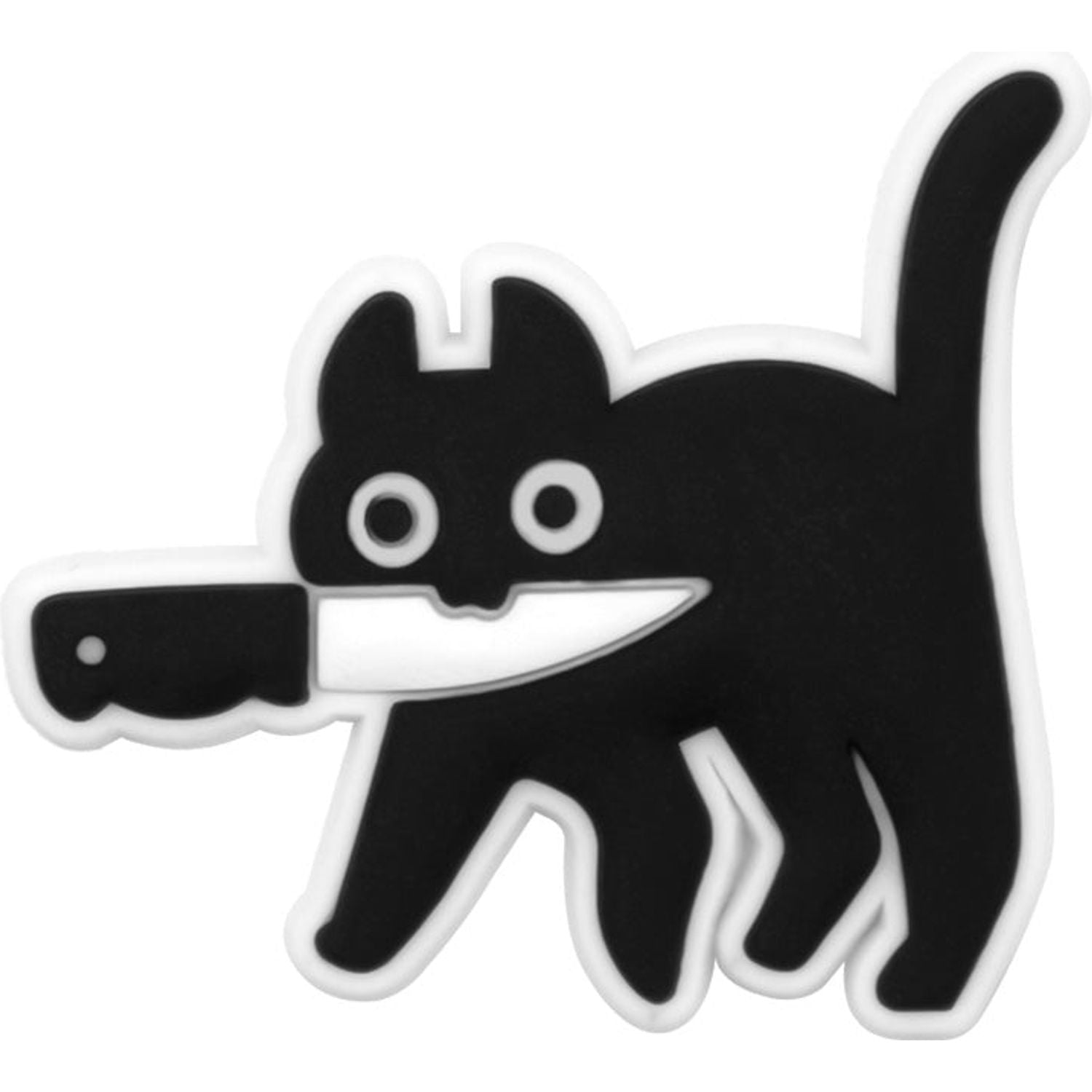 Cat With A Knife Charm