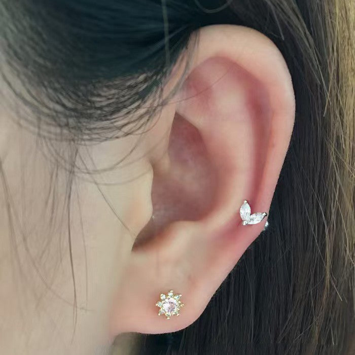 Daphne Marquise Crystal Leaf Studs - Photo 5 | Presentopia UAE