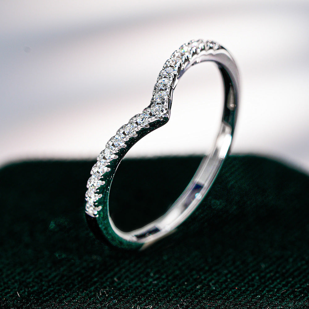 Eden Pave Chevron Wishbone Ring (Size 7 ) - Photo 5 | Presentopia UAE
