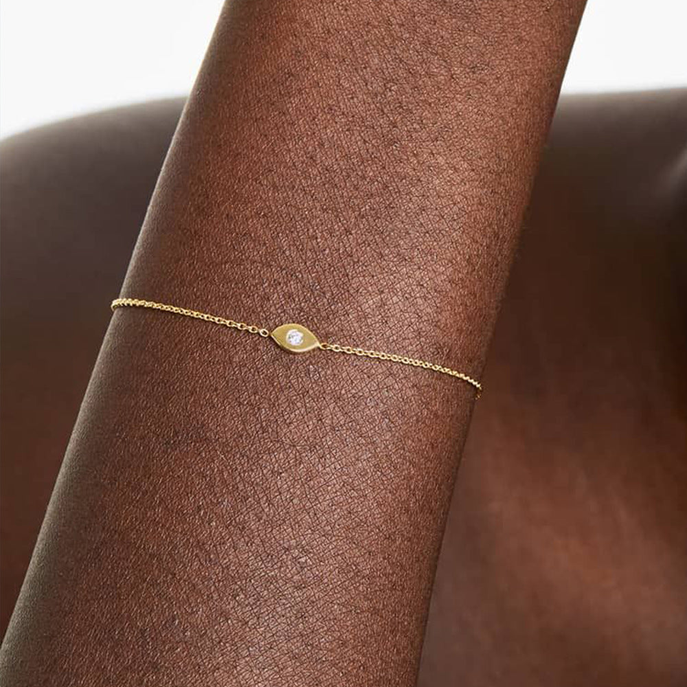 Buy Evil Eye Charm Bracelet – 925 Sterling Silver, Gold Plated - Bracelets at Presentopia - View 5