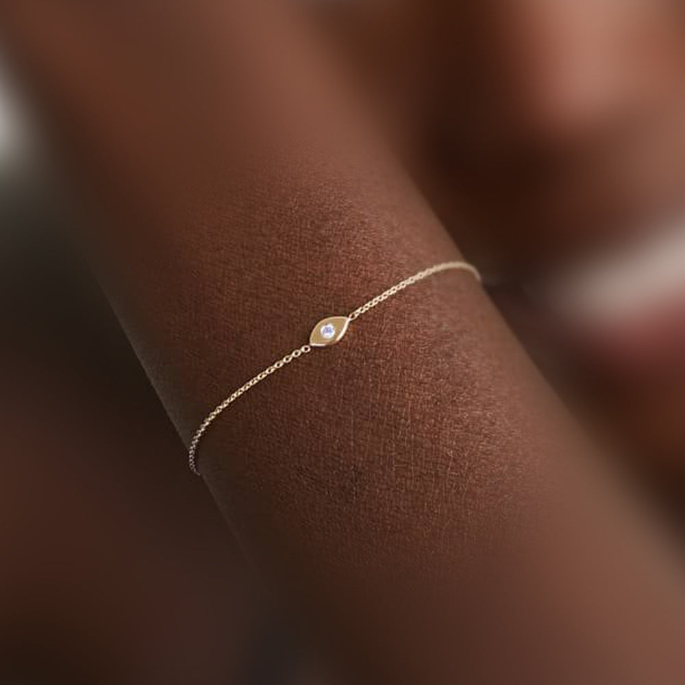 Buy Evil Eye Charm Bracelet – 925 Sterling Silver, Gold Plated - Bracelets at Presentopia - View 6