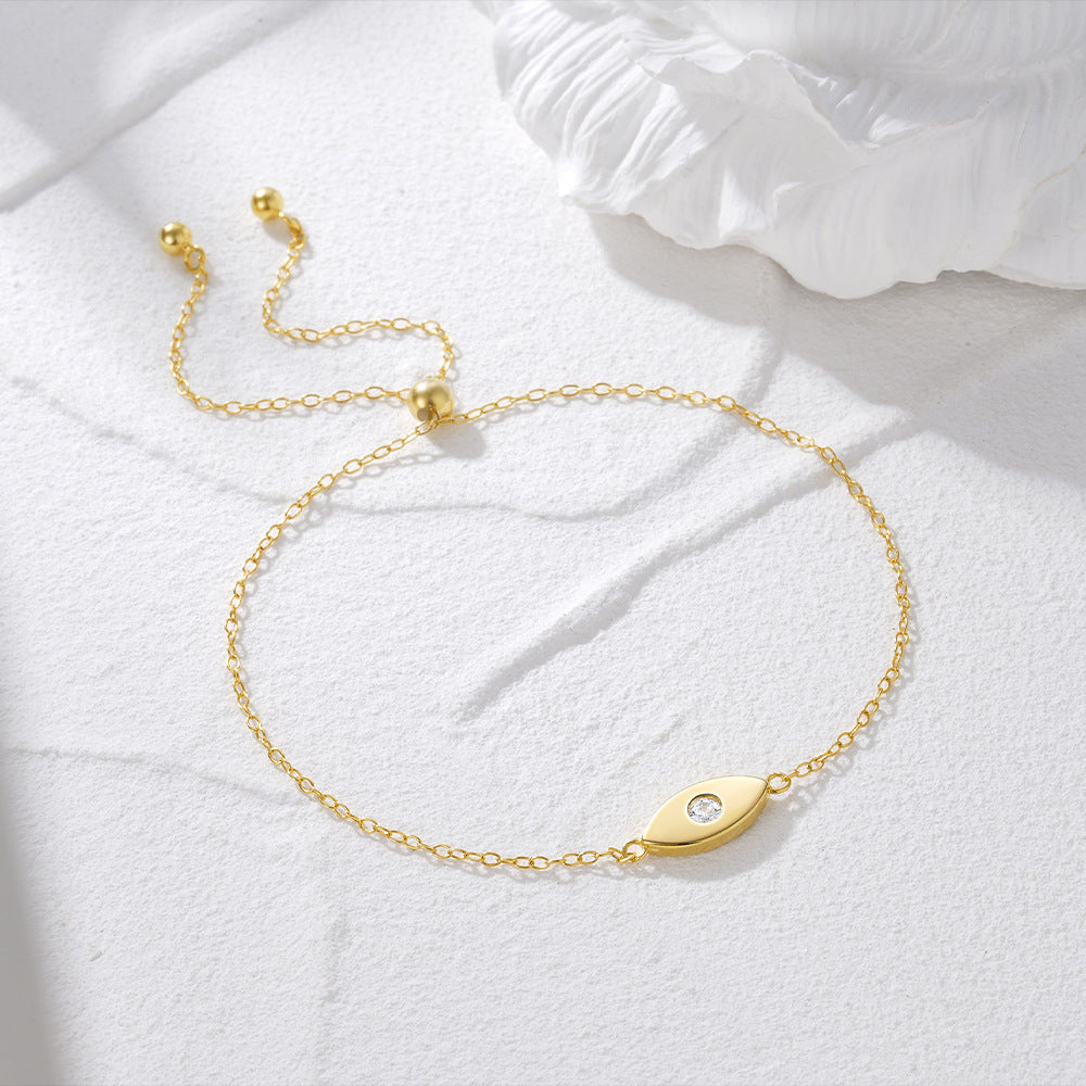 Buy Evil Eye Charm Bracelet – 925 Sterling Silver, Gold Plated - Bracelets at Presentopia - View 8