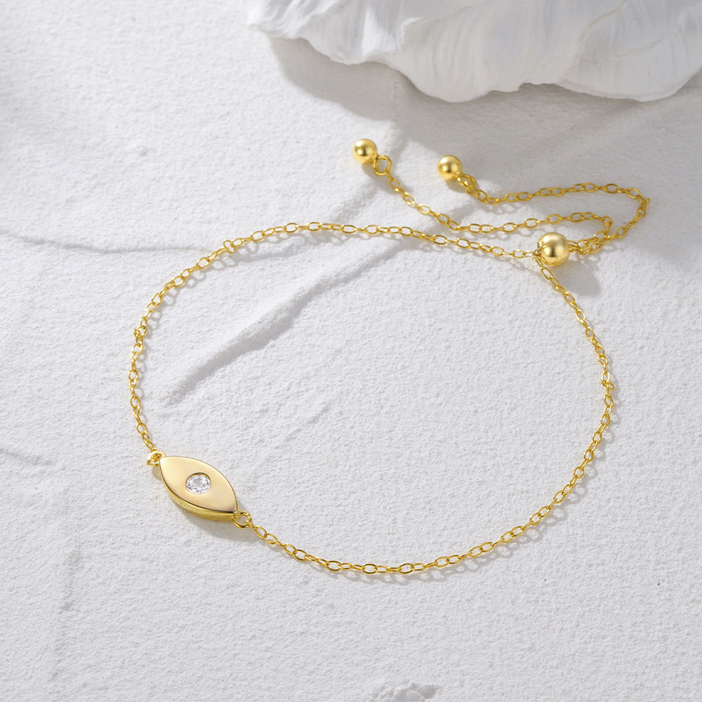 Buy Evil Eye Charm Bracelet – 925 Sterling Silver, Gold Plated - Bracelets at Presentopia - View 9