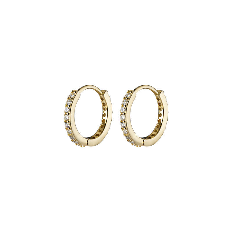 Maya Minimalist Round Zirconia Huggies - Photo 4 | Presentopia UAE