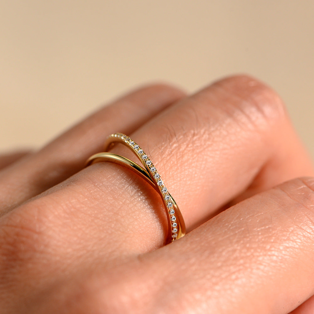 Nova Crisscross X-Ring in Gold Vermeil ( Size 7 ) - Photo 5 | Presentopia UAE