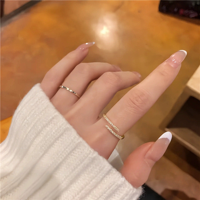 Buy Pavé wraparound Open Ring - Gold Plated 925 Sterling Silver - Rings at Presentopia - View 5
