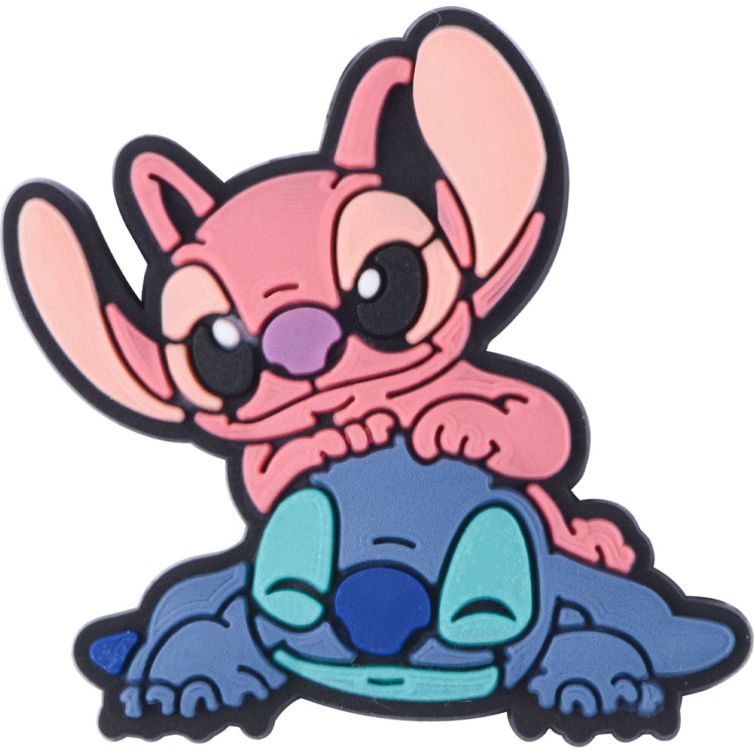 Playful Stitch And Angel Charm