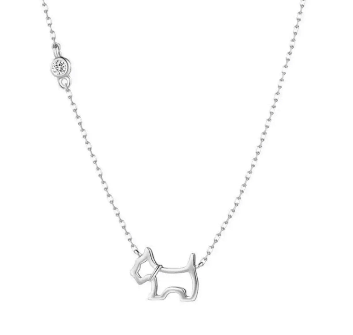 Buy Puppy Outline Necklace - 925 Sterling Silver - Necklaces at Presentopia - View 4
