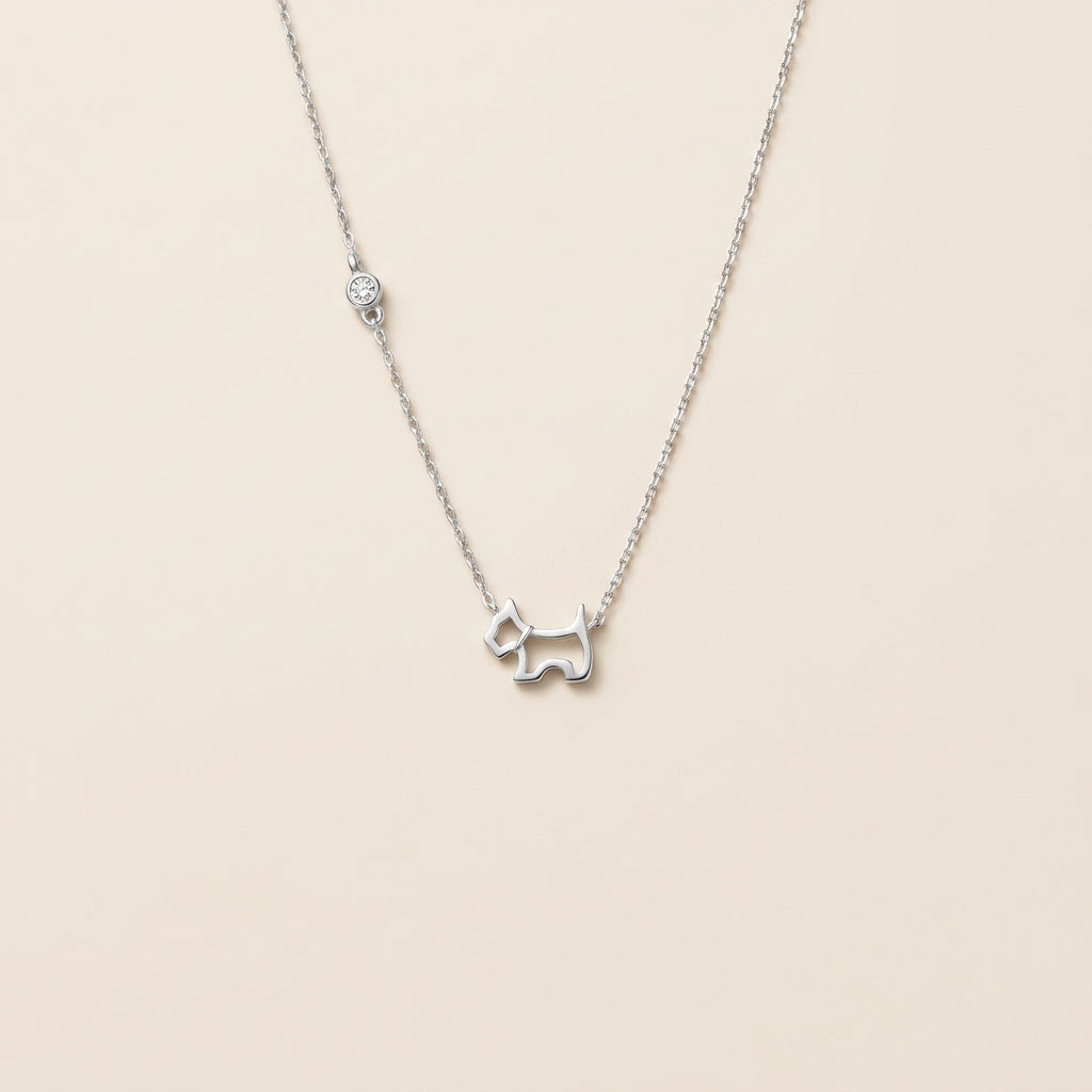 Buy Puppy Outline Necklace - 925 Sterling Silver at Pinky Promise