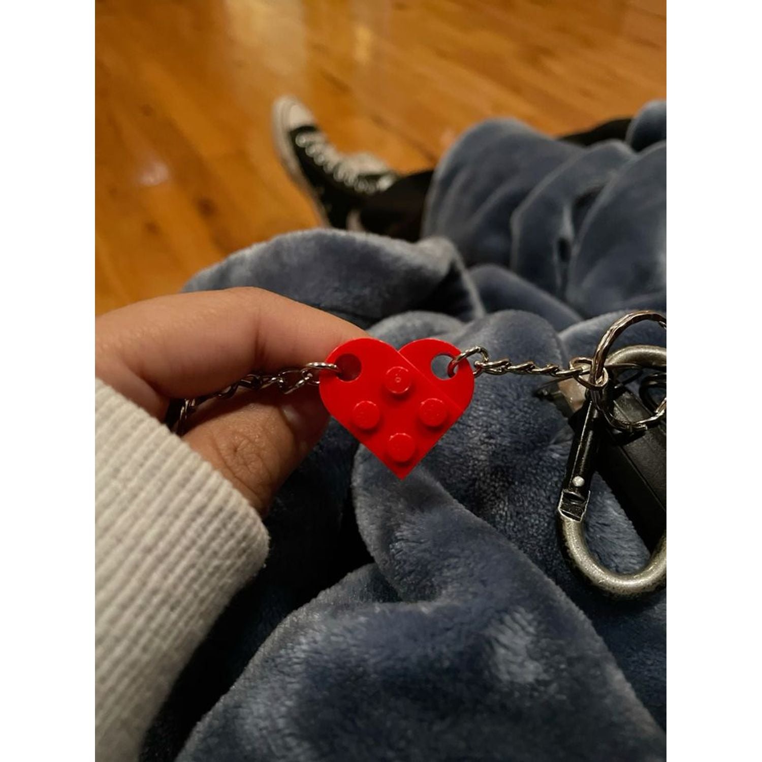 Red heart keychains
