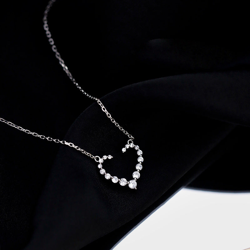 Buy Sparkling Open Heart Necklace - 925 Sterling Silver - Necklaces at Presentopia - View 6