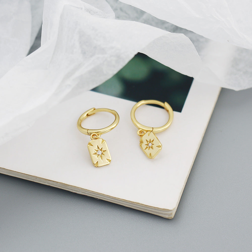 Buy Starburst Charm Earrings - 925 Sterling Silver - Earrings at Presentopia - View 3