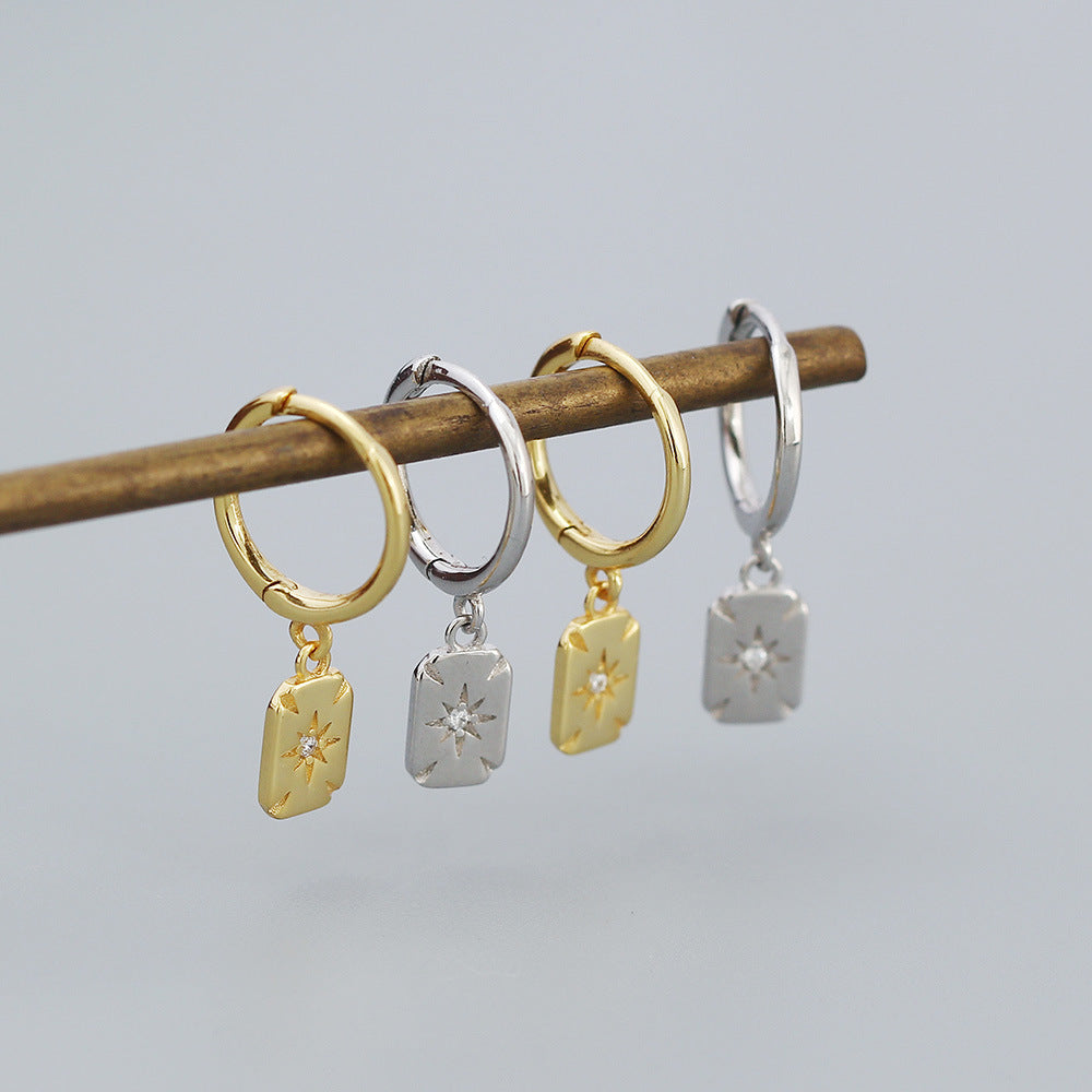 Buy Starburst Charm Earrings - 925 Sterling Silver - Earrings at Presentopia - View 7