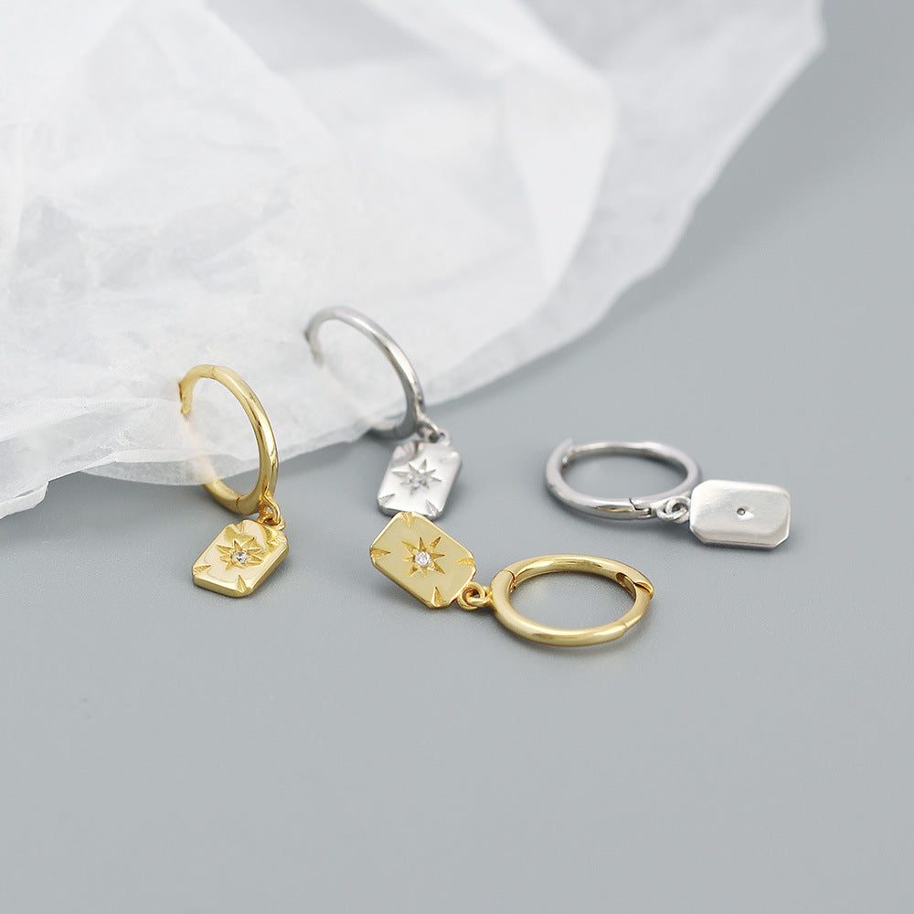 Buy Starburst Charm Earrings - 925 Sterling Silver - Earrings at Presentopia - View 8