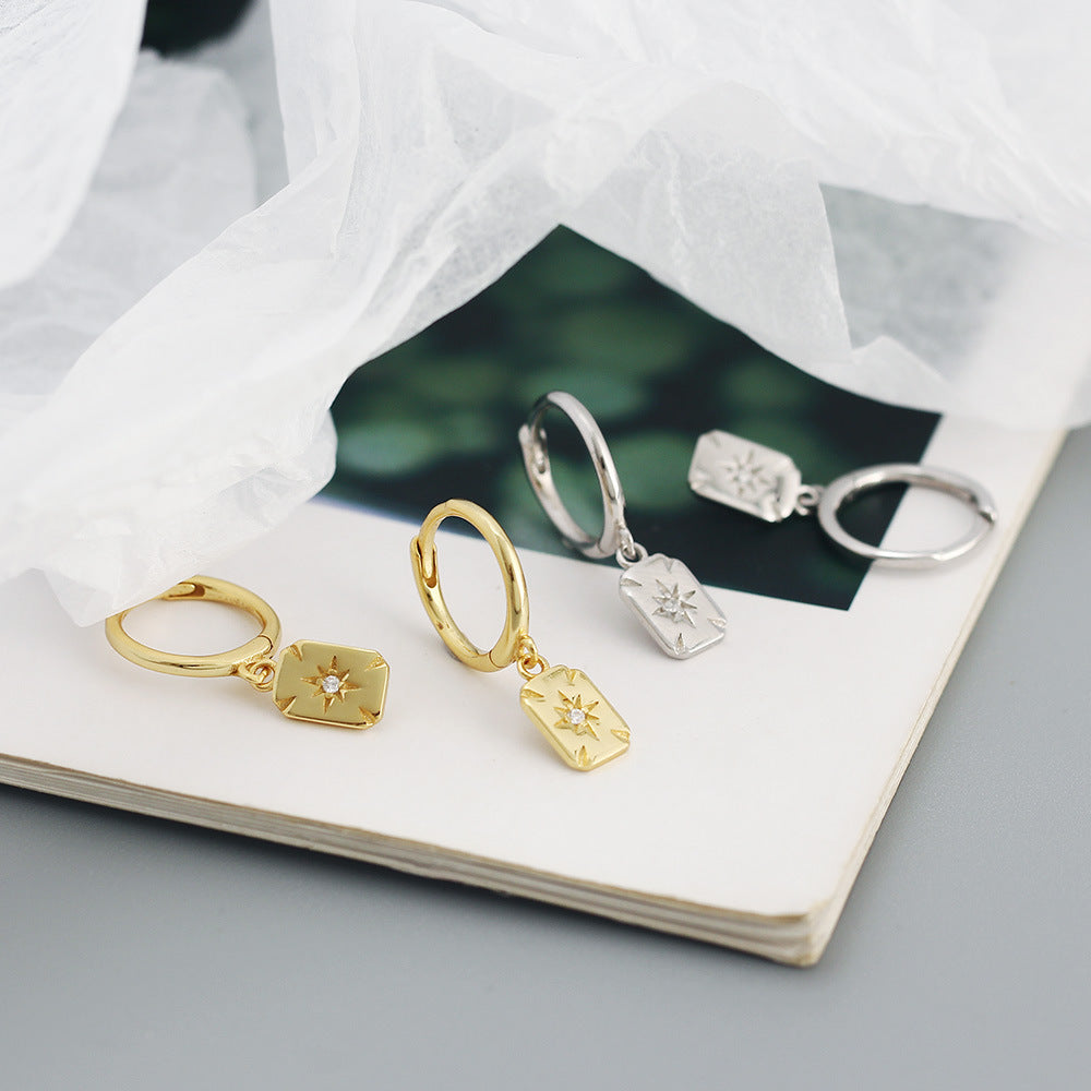 Buy Starburst Charm Earrings - 925 Sterling Silver - Earrings at Presentopia - View 9