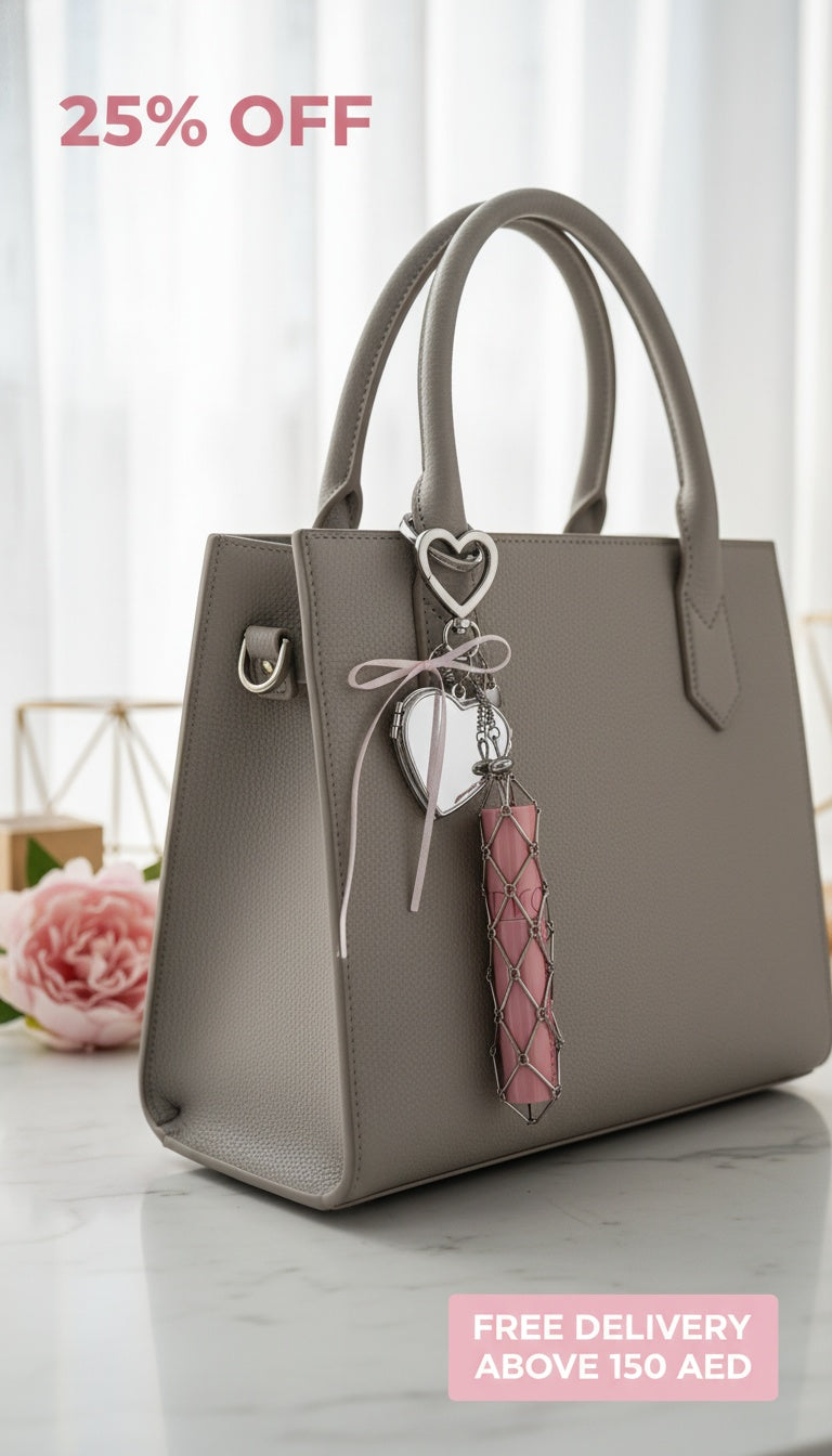 Lipstick Holder And Heart Keychain