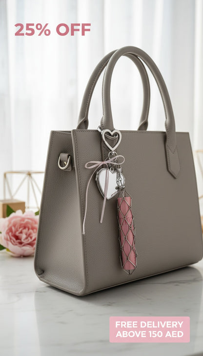 Lipstick Holder And Heart Keychain