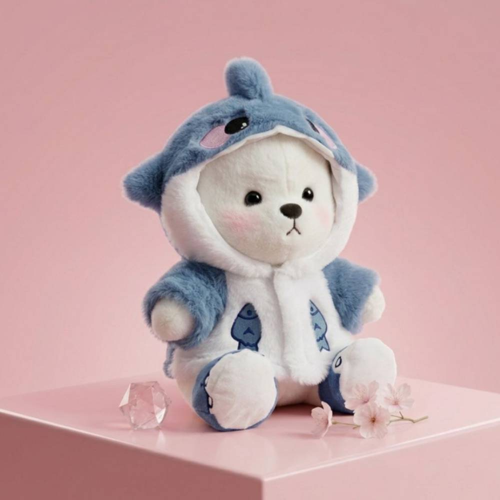 White Love Me Bear - Close Up | Presentopia