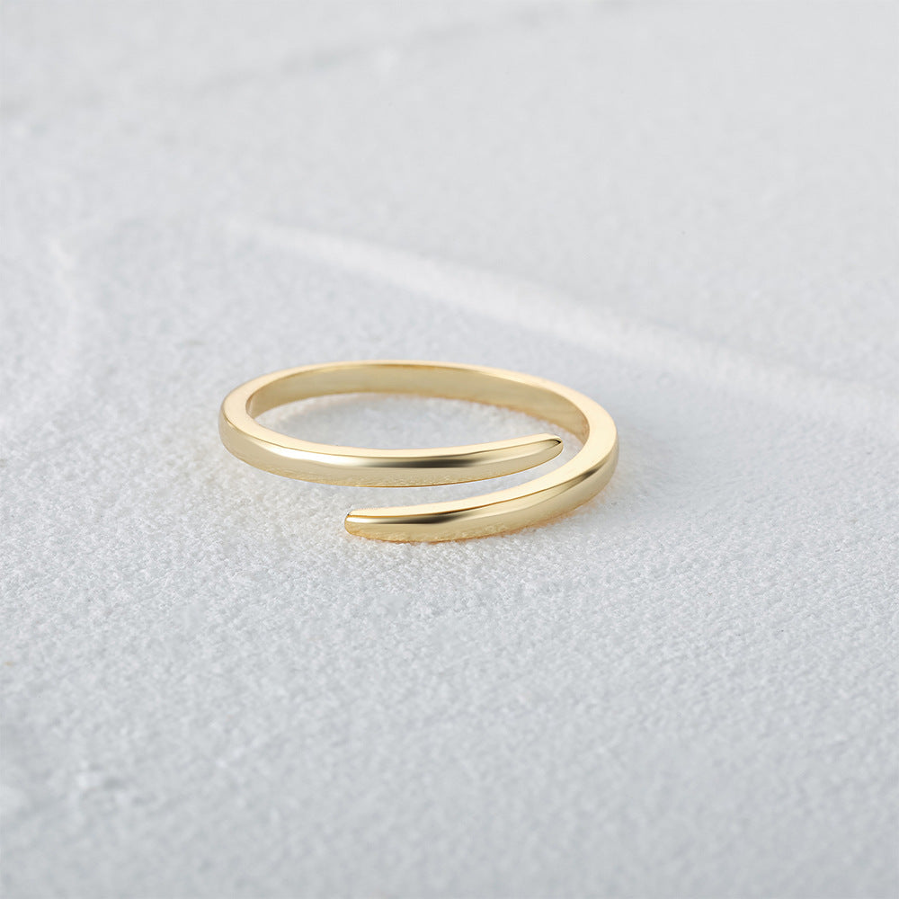 Buy Wraparound Spiral Ring – 925 Sterling Silver, Gold Plated - Rings at Presentopia - View 3