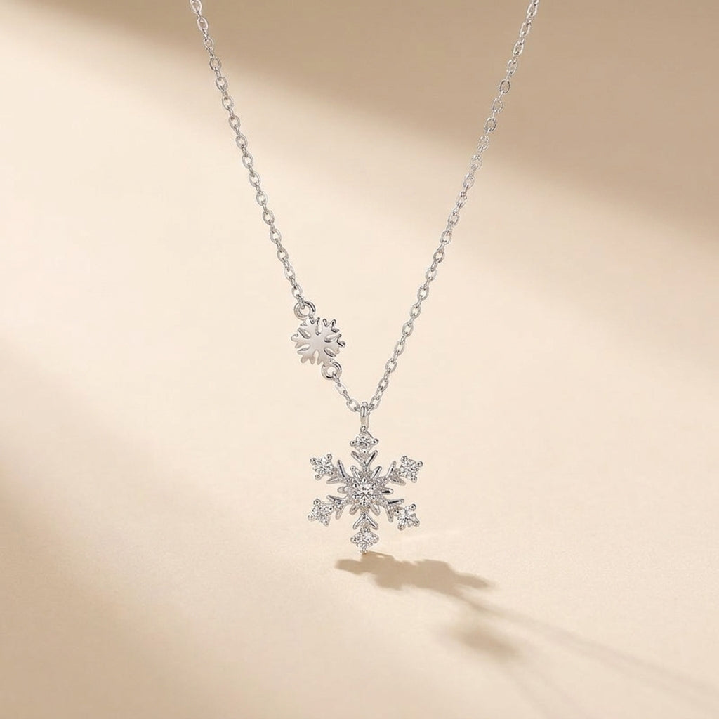 Buy Zircon Snowflake Pendant Necklace – 925 Sterling Silver at Pinky Promise